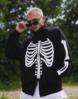 BONE EMBROIDERY FLEECE JKT