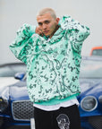 PAISLEY PATTERN PRINT HOODIE