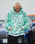 PAISLEY PATTERN PRINT HOODIE