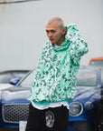 PAISLEY PATTERN PRINT HOODIE