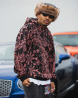 PAISLEY PATTERN PRINT HOODIE
