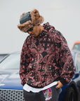 PAISLEY PATTERN PRINT HOODIE
