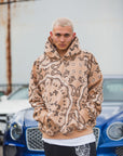 PAISLEY PATTERN PRINT HOODIE