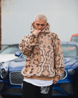 PAISLEY PATTERN PRINT HOODIE