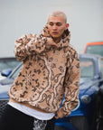 PAISLEY PATTERN PRINT HOODIE