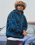 PAISLEY PATTERN PRINT HOODIE