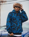 PAISLEY PATTERN PRINT HOODIE