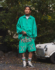 MAYO BONES Embroidery Nylon Shorts