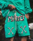 MAYO BONES Embroidery Nylon Shorts