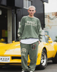 MAYO BANDANA SKULL EMBROIDERY SWEAT PANTS