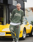 MAYO BANDANA SKULL EMBROIDERY SWEAT PANTS