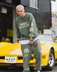 MAYO BANDANA SKULL EMBROIDERY SWEAT PANTS
