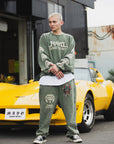 MAYO BANDANA SKULL EMBROIDERY SWEAT PANTS