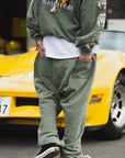 MAYO BANDANA SKULL EMBROIDERY SWEAT PANTS