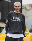 MAYO BANDANA SKULL EMBROIDERY CREW NECK SWEAT