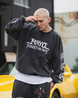 MAYO BANDANA SKULL EMBROIDERY CREW NECK SWEAT