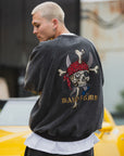 MAYO BANDANA SKULL EMBROIDERY CREW NECK SWEAT