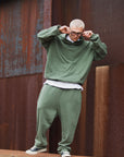 FADE PLAIN EMBROIDERY SWEAT PANTS