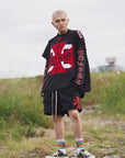 IRON CROSS EMBROIDERY 2WAY NYLON SHORTS