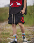 IRON CROSS EMBROIDERY 2WAY NYLON SHORTS