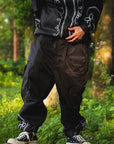 WESTERN EMBROIDERY NYLON CARGO PANTS
