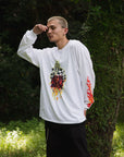 FIRE SKULL PRINT LONG SLEEVE TEE
