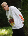 FIRE SKULL PRINT LONG SLEEVE TEE