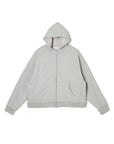 PLAIN EMBROIDERY ZIPUP HOODIE