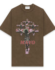 JESUS ×4 PRINT Short Sleeve Tee - OLIVE