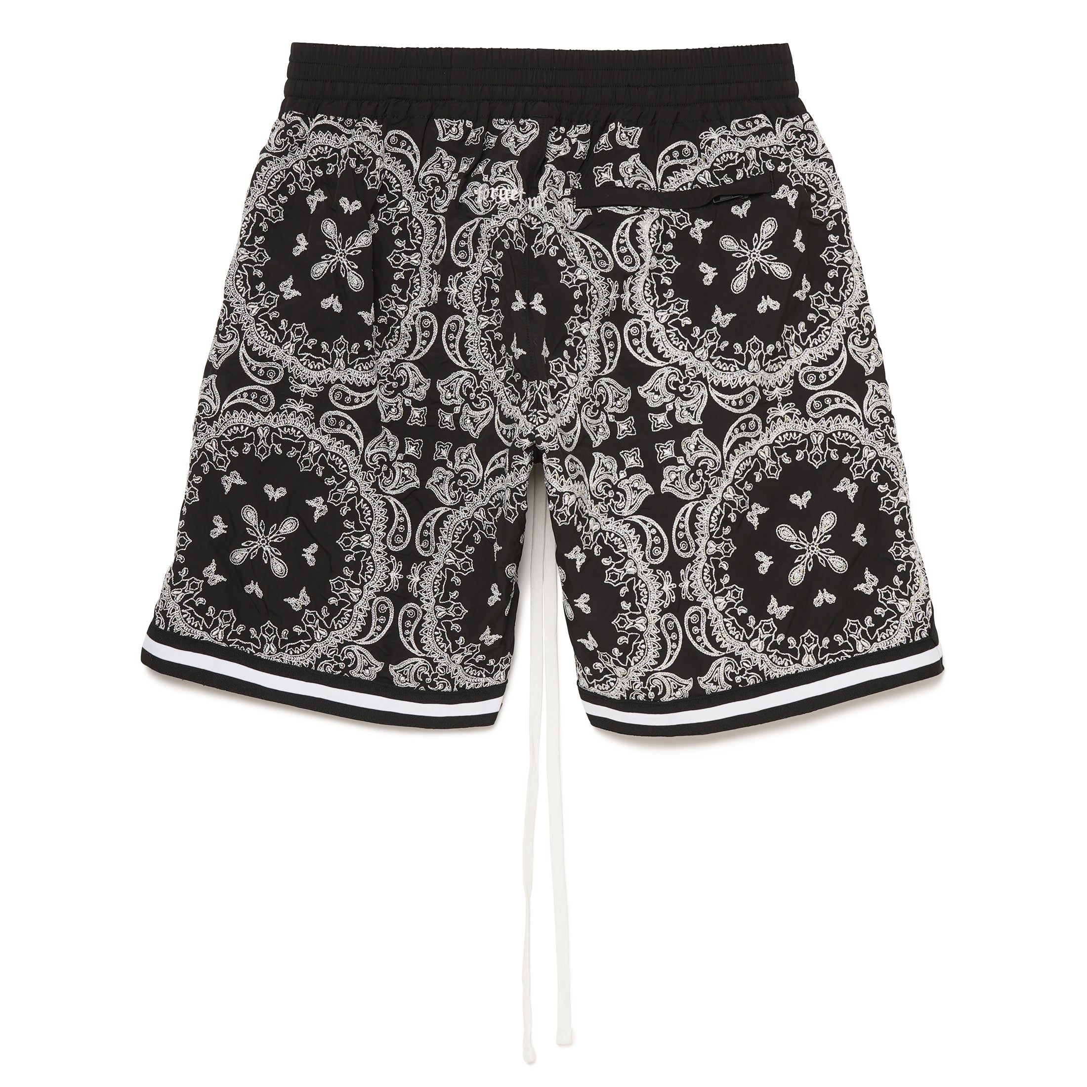 MAYO Paisley Embroidery Shorts - BLACK / BLUE / GREEN