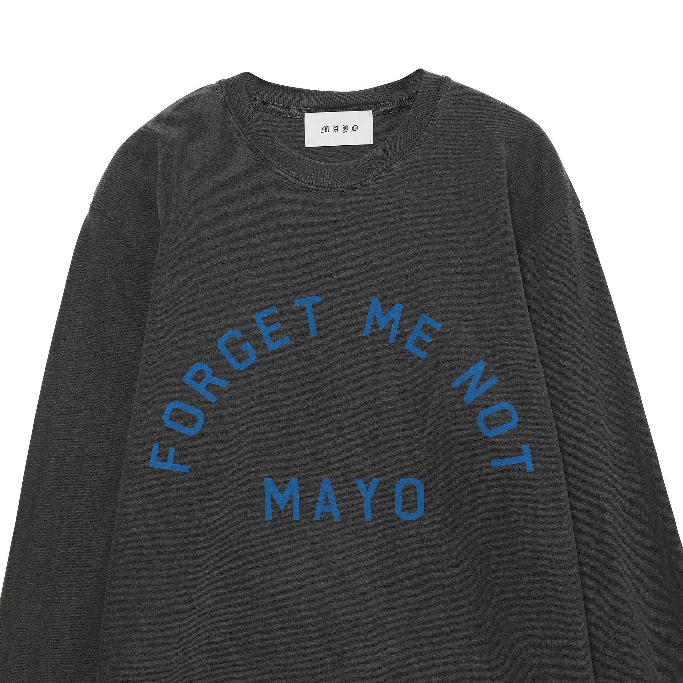 Forget Me Not LOGO Long Sleeve Tee - FADE BLACK – MAYO