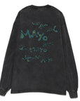 MAYO ALIXX CAT ロングスリーブTシャツ タイプ1 - ホワイト / フェードブラック