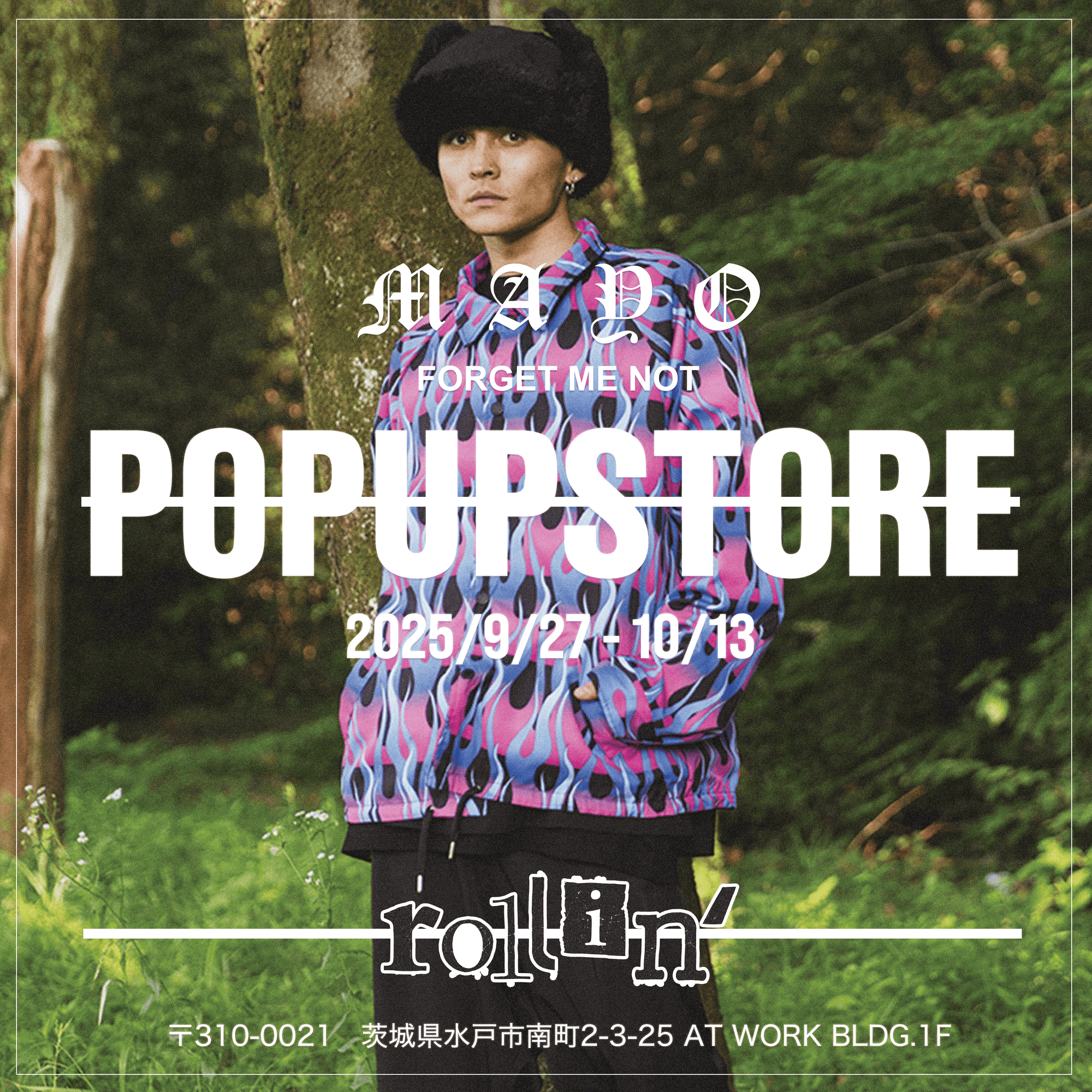 9/27～!!水戸市のセレクトショップ【rollin'】にてMAYO POPUP EVENTを開催!!