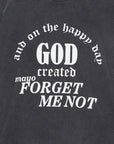 GOD CREATED PRINT LONG SLEEVE TEE - FADE BLACK