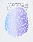 BRAIN PRINT LONG SLEEVE TEE - WHITE