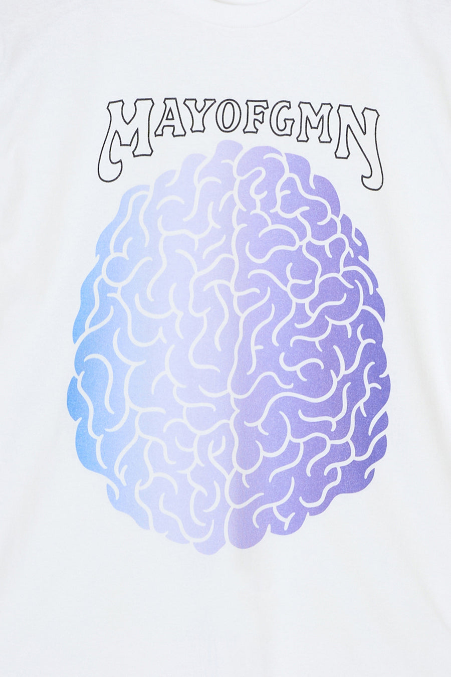 BRAIN PRINT LONG SLEEVE TEE - WHITE