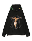 MAYO JESUS Embroidery Hoodie - BLACK