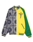 JESUS MAYO Paisley Embroidery Reversible Nylon Track Jacket - YELLOW×GREEN