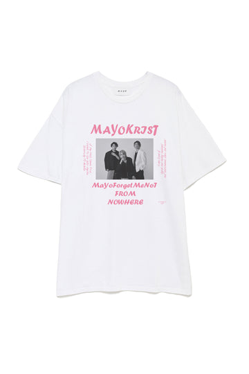 【予約販売】MAYO × KRIST PHOTO MESSAGES PRINT SHORT SLEEVE TEE - WHITE