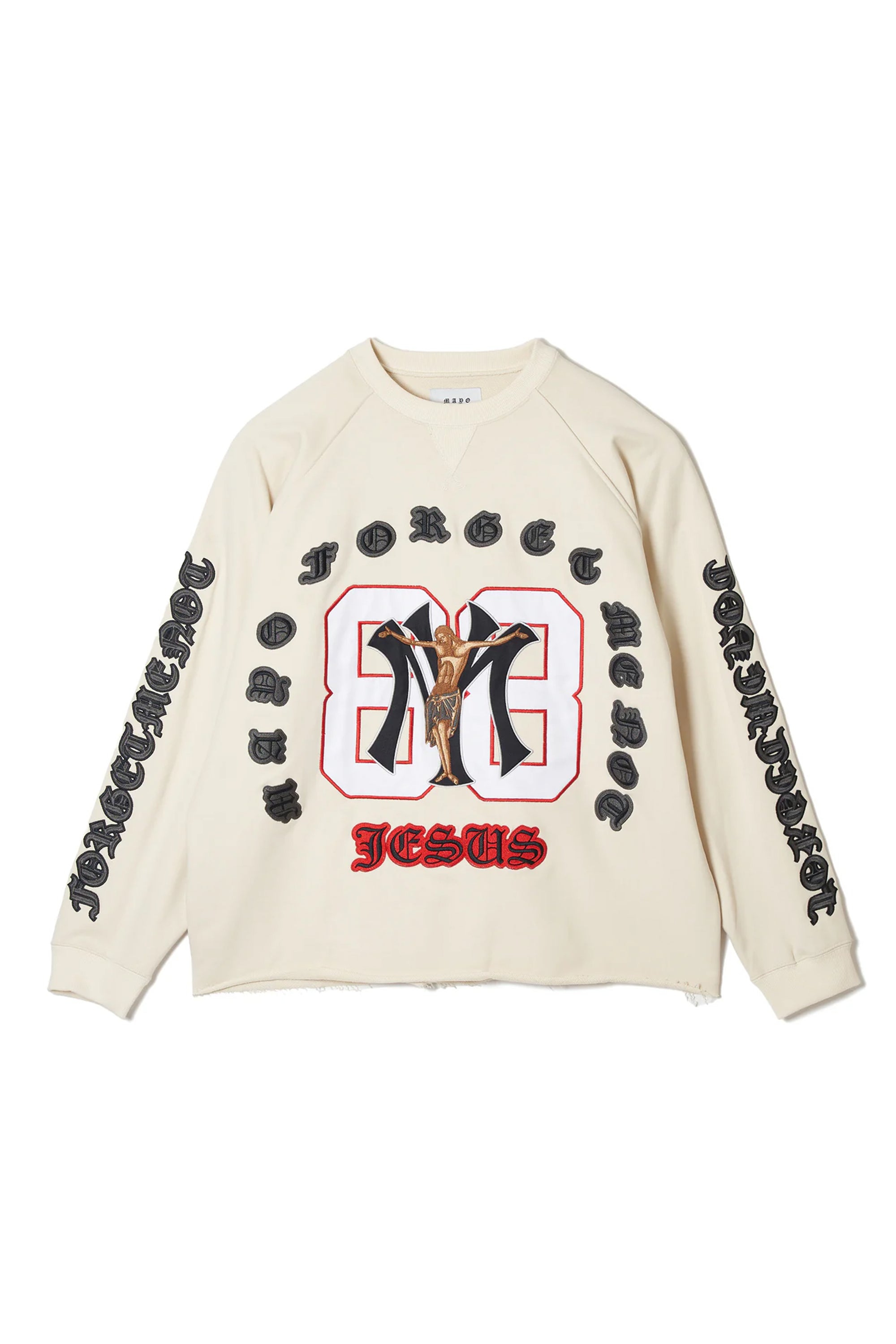 MAYO HEAVEN&amp;HELL Embroidery Crew neck - OFF WHITE