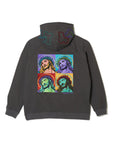 MAYO JESUS Embroidery Half zip Hoodie - GRAY