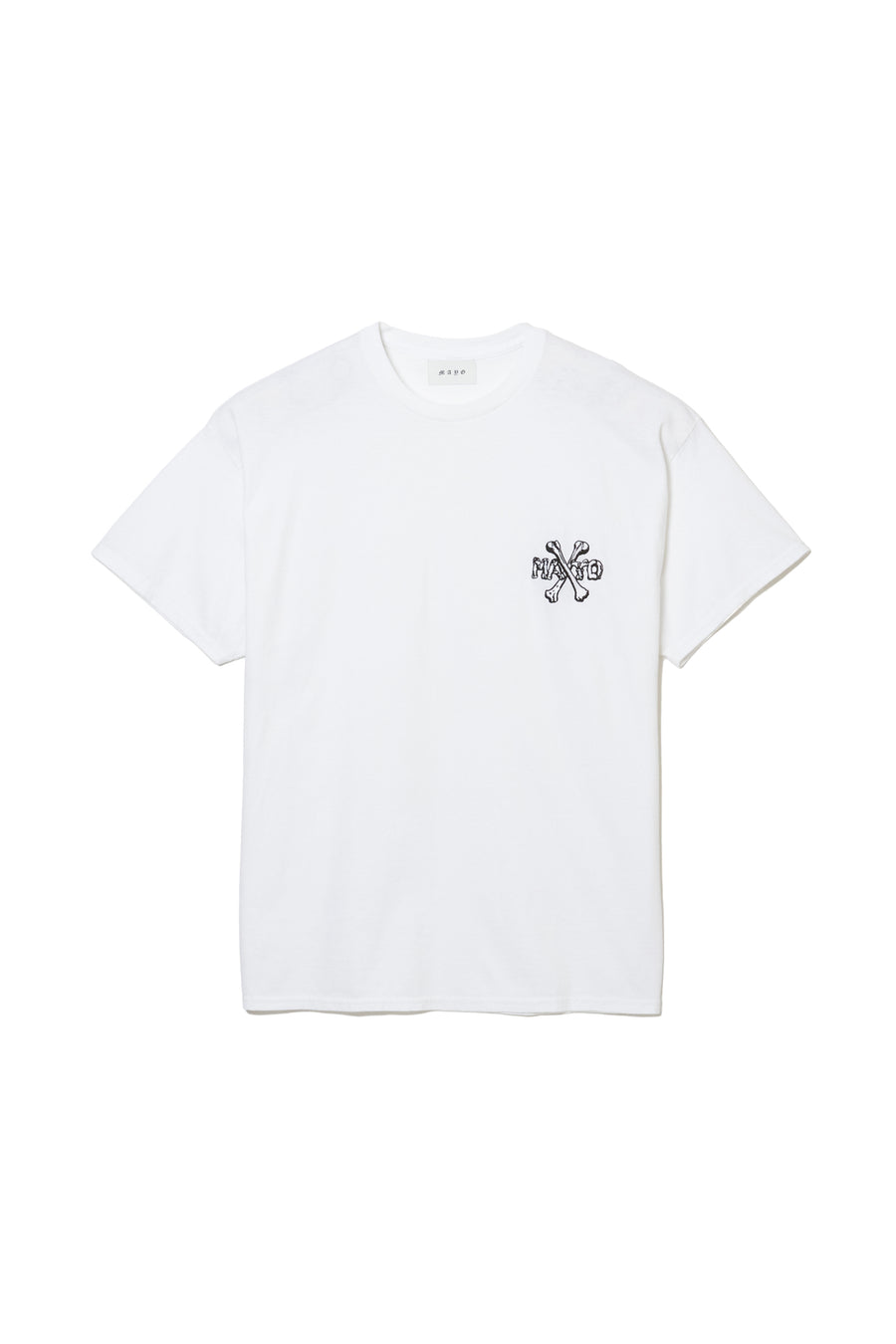 MAYO CROSS BONE EMBROIDERY Short Sleeve Tee - WHITE