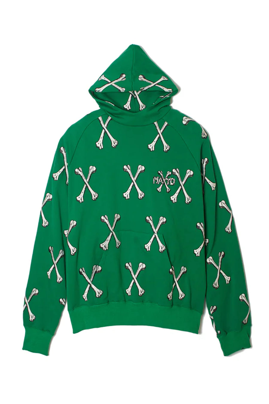 MAYO CROSS BONES Embroidery Hoodie - GREEN