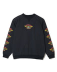 JESUS SKULL Embroidery Crew neck - BLACK