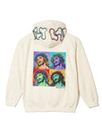 MAYO JESUS Embroidery Half zip Hoodie - OFF WHITE