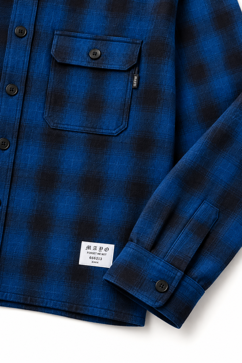 PLAIN LONG SLEEVED CHECK SHIRT