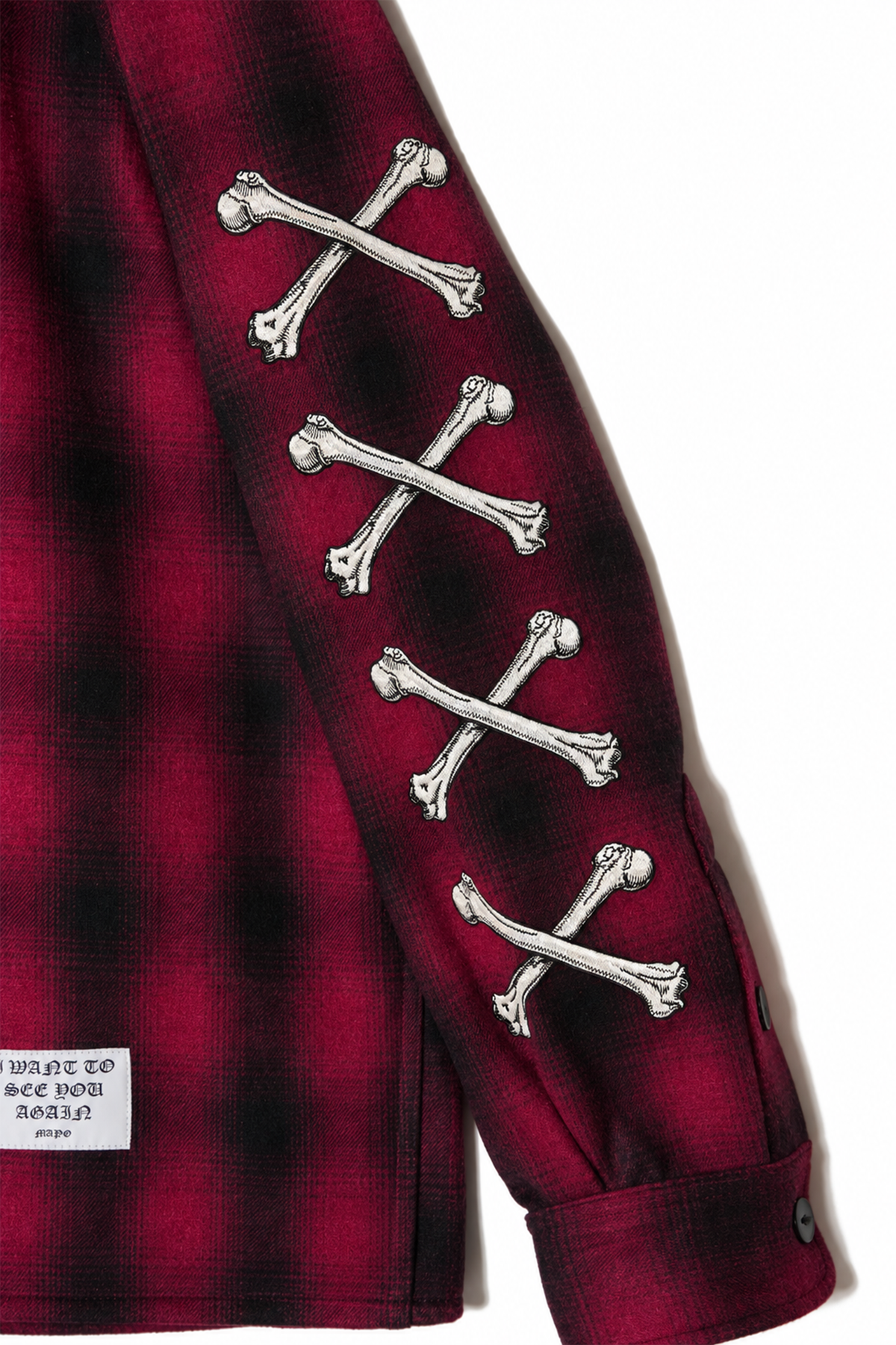MAYO CROSS BORN EMBROIDERY LONG SLEEVED CHECK SHIRT