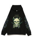 MAYO Devil Skull Embroidery Hoodie - BLACK