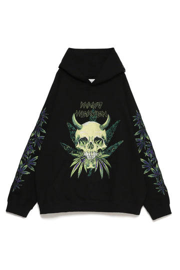 MAYO Devil Skull Embroidery Hoodie - BLACK