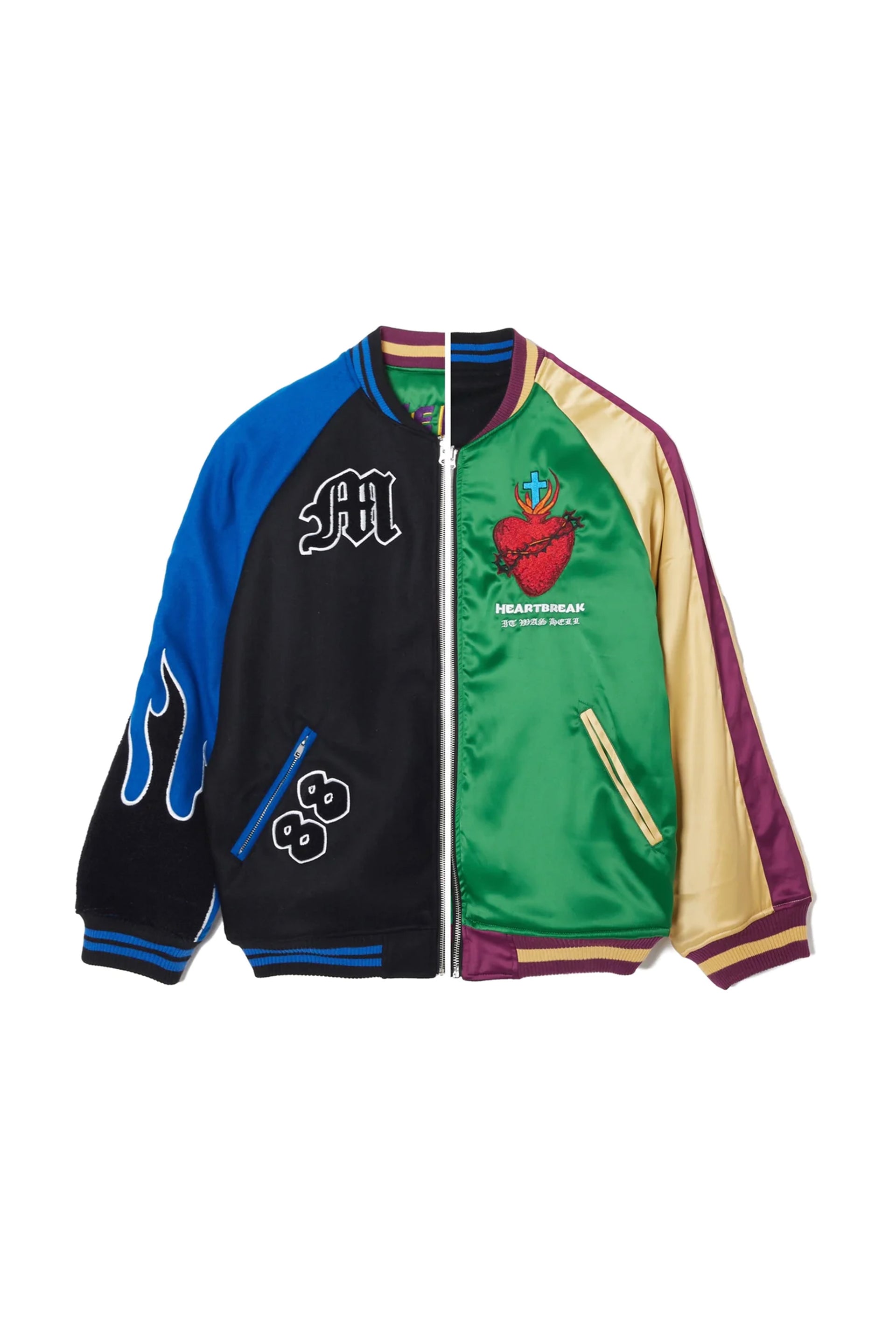 MAYO FIRE Embroidery Reversible Souvenir Jacket